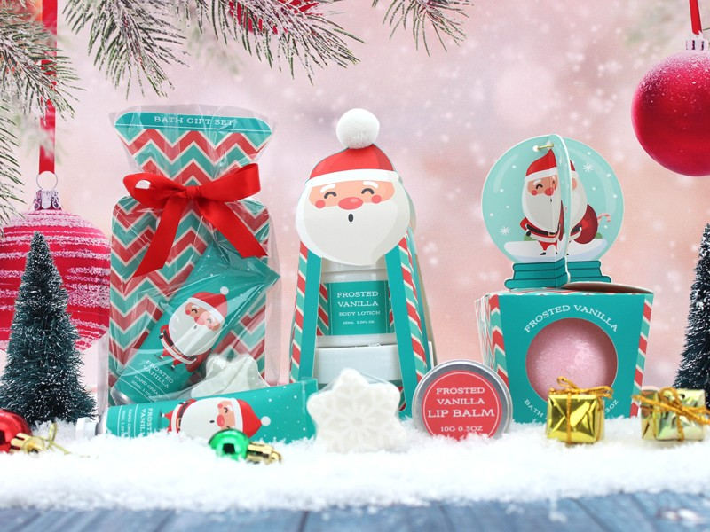 Bagaimana pula dengan menghantar set hadiah bom mandi sebagai hadiah Krismas?